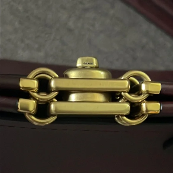 Coach Pink and Brown Satchel with Gold Accents - Picture 6 of 16